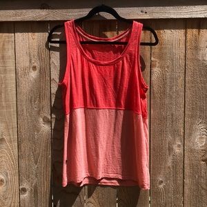 Icebreaker Tank top in two tone coral